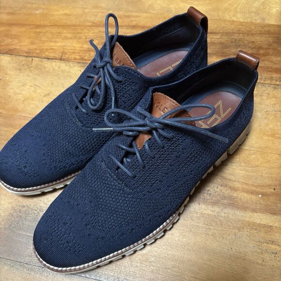 Cole Haan Original ZeroGrand Stitchlite Wingtip Oxford Navy Shoes Men's 8 M - Picture 3 of 11